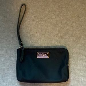 KATE SPADE, Black, DOUBLE zippered WRIST PURSE. In excellent condition.